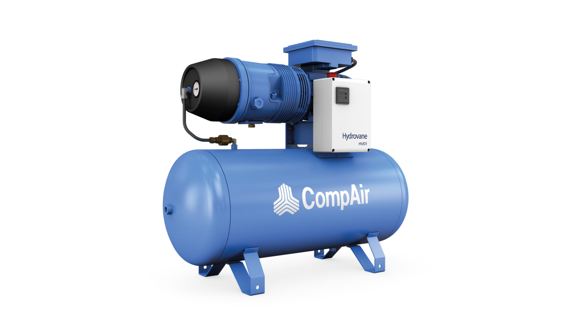 Hydrovane HV01 Receiver Mounted 1.1kW 1ph Single Phase Fixed Speed Rotary Vane Compressor - Image 2