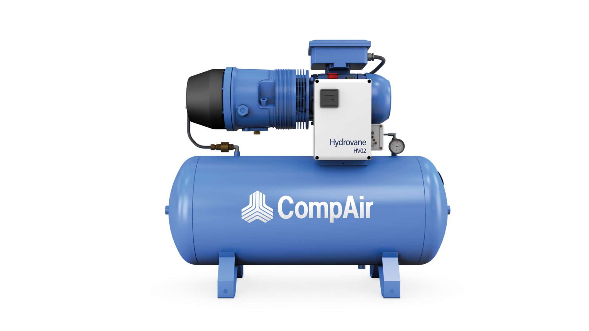 Hydrovane HV02 Receiver Mounted 2.2kW 1ph Single Phase Fixed Speed Rotary Vane Compressor