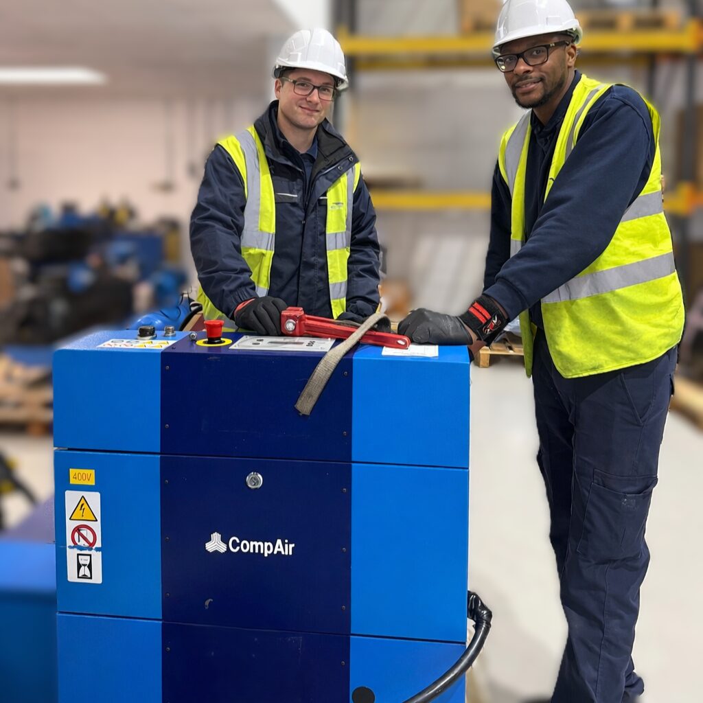 Compressed Air Engineers work on CompAir to reduce downtime @Air Energy