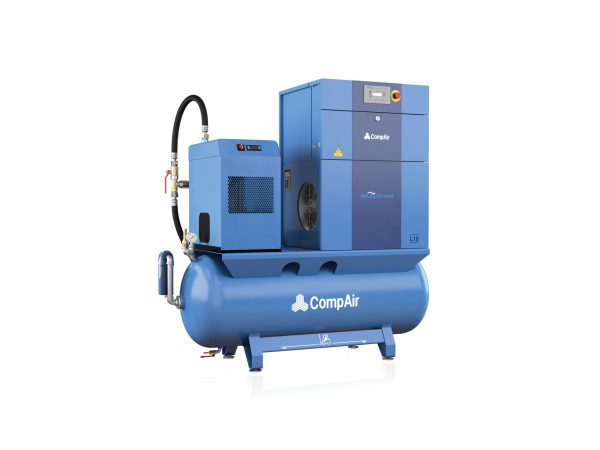 CompAir L07eFS - 10 - 270L Airstation - Fixed Speed Rotary Screw Compressor - Air Receiver - Dryer - Package 
